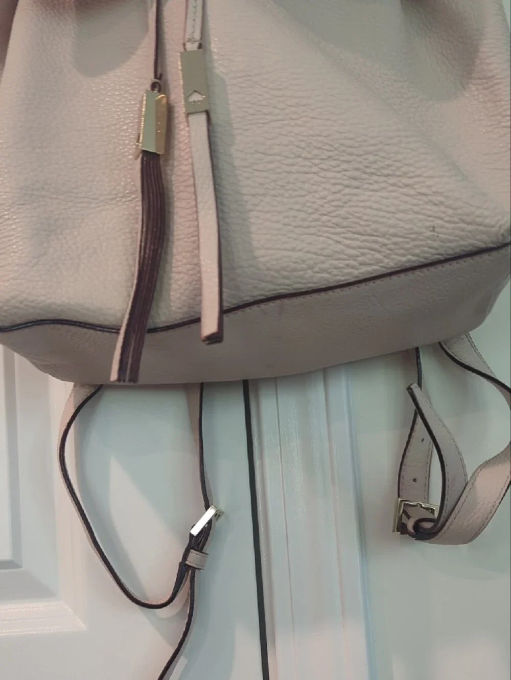 kate spade Pebbled Leather Backpack in Light Blush